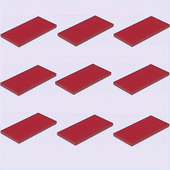 8-12 Years Building Blocks Set 9pcs Low Wall Flat Plate Bricks ABS Plastic