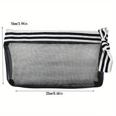 Thickened Mesh Handheld Pencil Case & Large Capacity Stationery Bag
