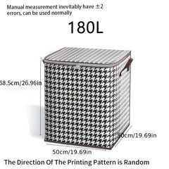 Houndstooth Blanket Storage Bag Zipper Comforter Organizer Large Quilts