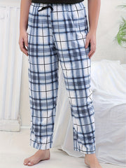Plaid Print High Stretch Bow Pajama Pants