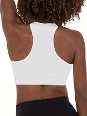 Floral & Butterfly Print Plus Size Sports Bra