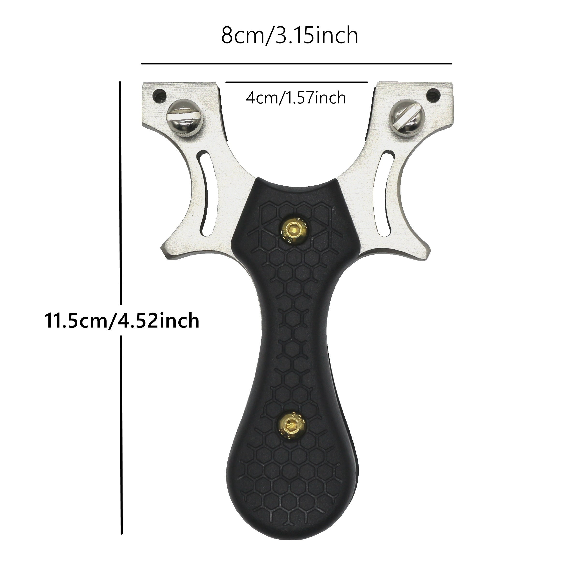 Stainless Steel Slingshot w/ Leather Pouch & Rubber Bands