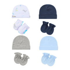 4 Pairs Gloves 4 Beanie Hats Breathable Knit Warm Winter Accessories