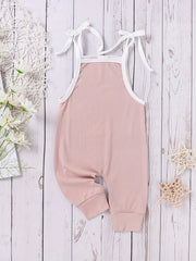 Baby Solid Cami Jumpsuit Summer Sleeveless Overalls