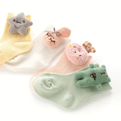 Girls Starry Casual Ankle Socks for Newborns