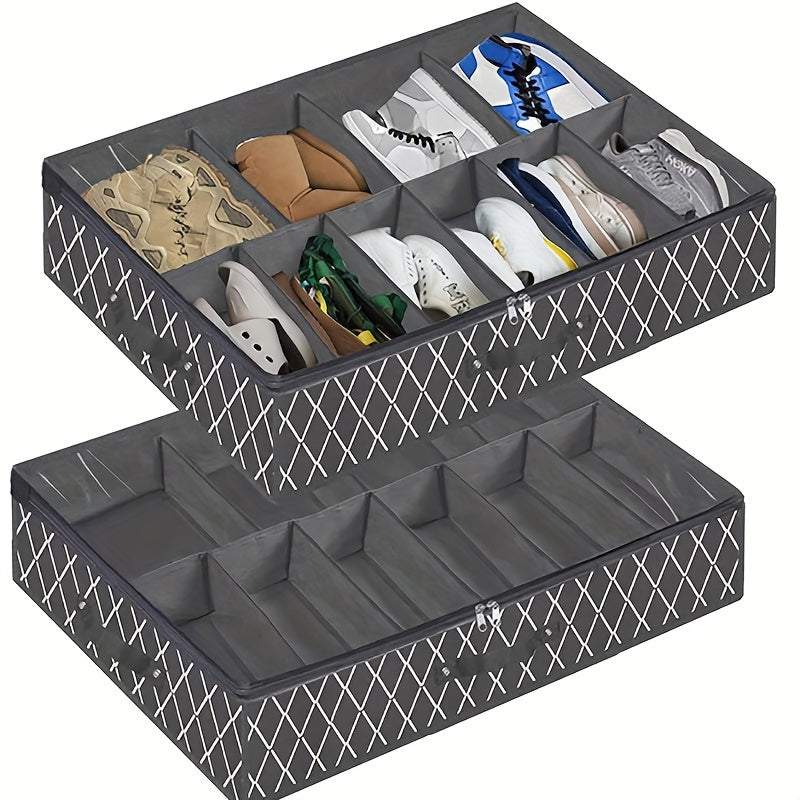 Bed Bottom Shoe Storage Box Foldable Non woven Packing Organizer
