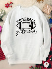 Rugby Graphic Lounge Top Long Sleeve Crew Neck Waf