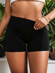 Letter Graphic Lip Lifting Biker Shorts Women's Activewear