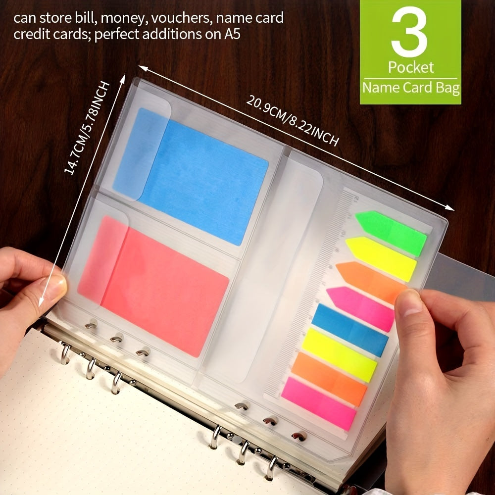 A5 Refill Paper Set with Pockets and Index Tabs