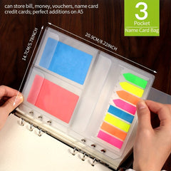 A5 Refill Paper Set with Pockets and Index Tabs