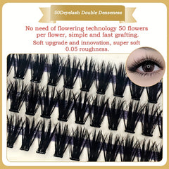 50D Thick Self Grafted Faux Mink Cluster False Eyelashes