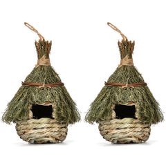 Straw Bird Nest Natural Bird House Hanging Decoration