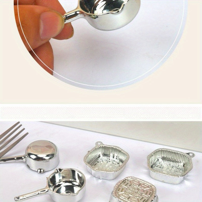 Mini Dining Kitchen Toy Cooking Pot with Vermicelli Tinfoil Pot