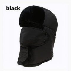 Men's Winter Hat With Mask Neck Guard Warm Cotton Hat