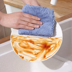 5pcs Microfiber Dish Cloths Absorbent Towels Strong Stain Removal