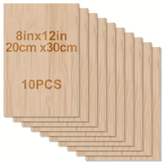 10pcs Basswood Sheets 12 X 8 X 1 12 Inch 2mm Thick Plywood Smooth Surfaces