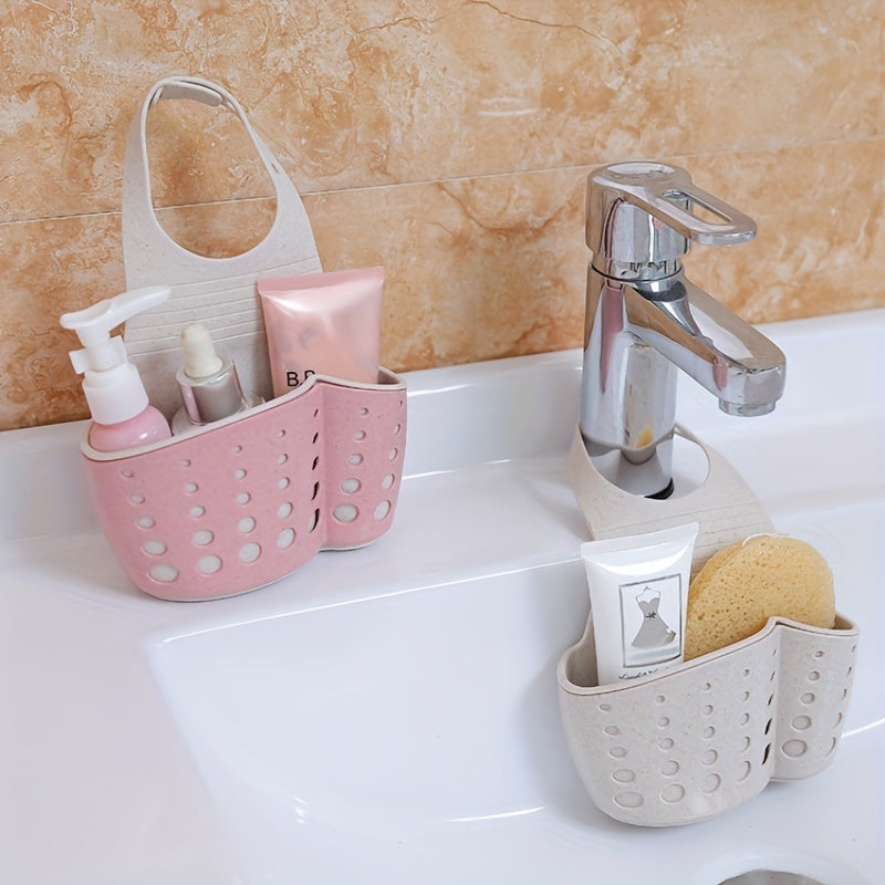 Adjustable Sink Sponge Storage Rack for Organizing Kitchen Accessories