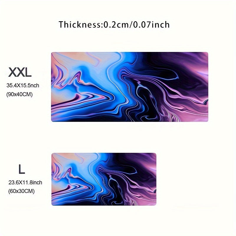 Marble Pattern Anime Gaming Mouse Pad, Anti Slip Rubber, Soft Table Mat