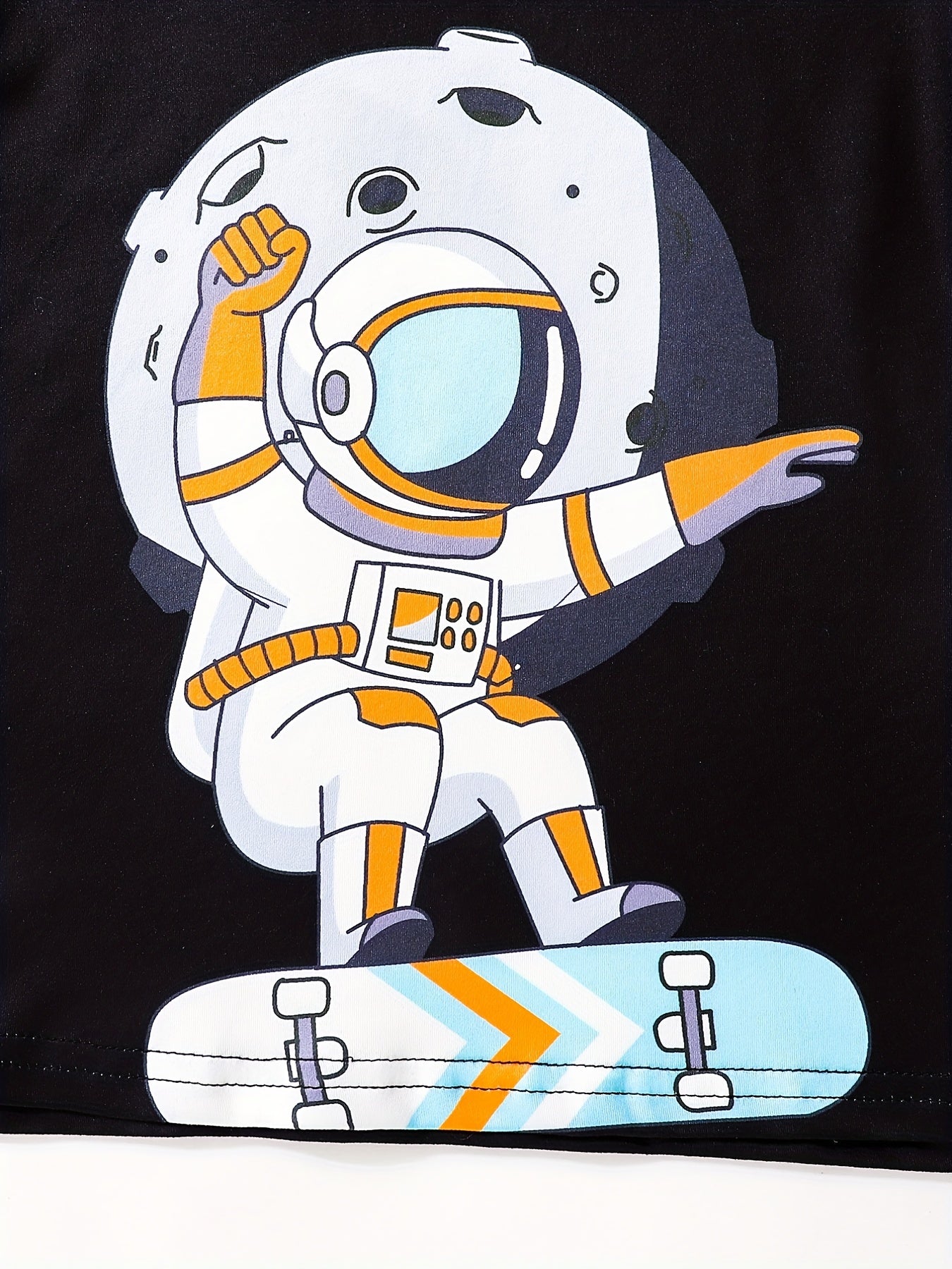 Boys Astronaut Skater Graphic T-shirt & Gamepad Shorts Set