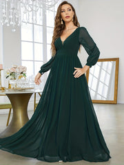 V Neck Bridesmaid Dress Wedding Party Women's Clothing