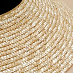 Khaki Wide Brim Straw Sun Hat for Women