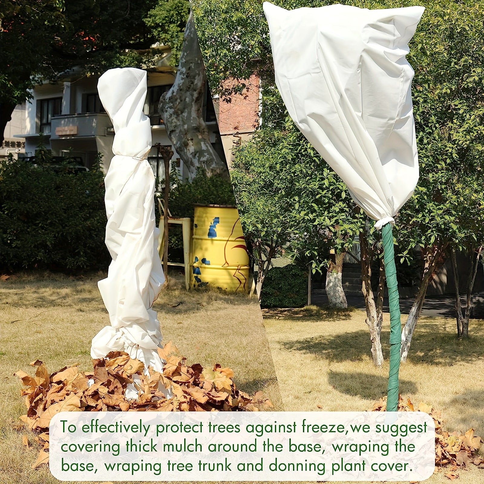 3pcs Plant Frost Protection Bag Winter Plant Jacket 23.62 X 31.5 & 47.24 X 70.87