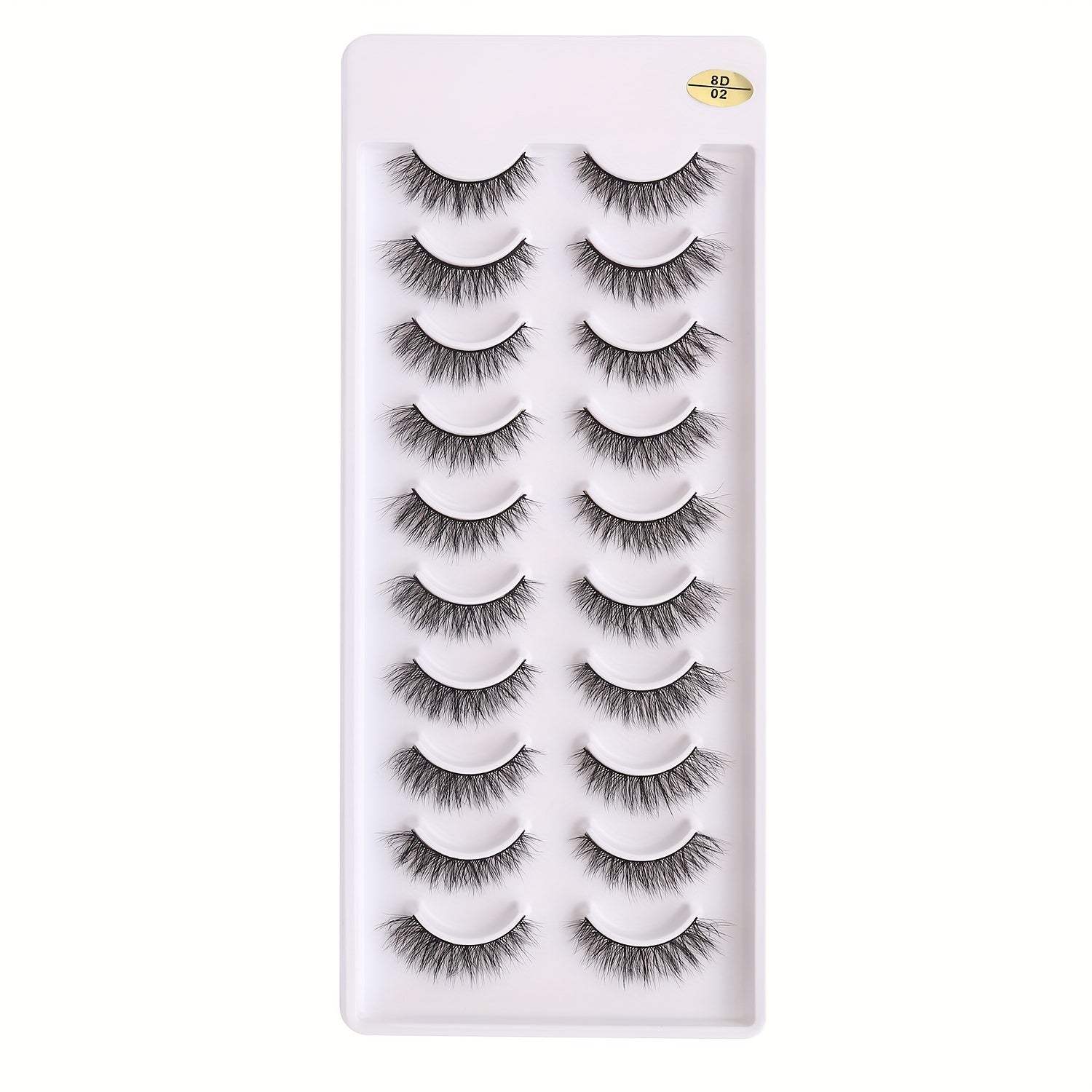 10 Pairs Fluffy False Eyelashes Dramatic 8D Faux Mink Eyelashes