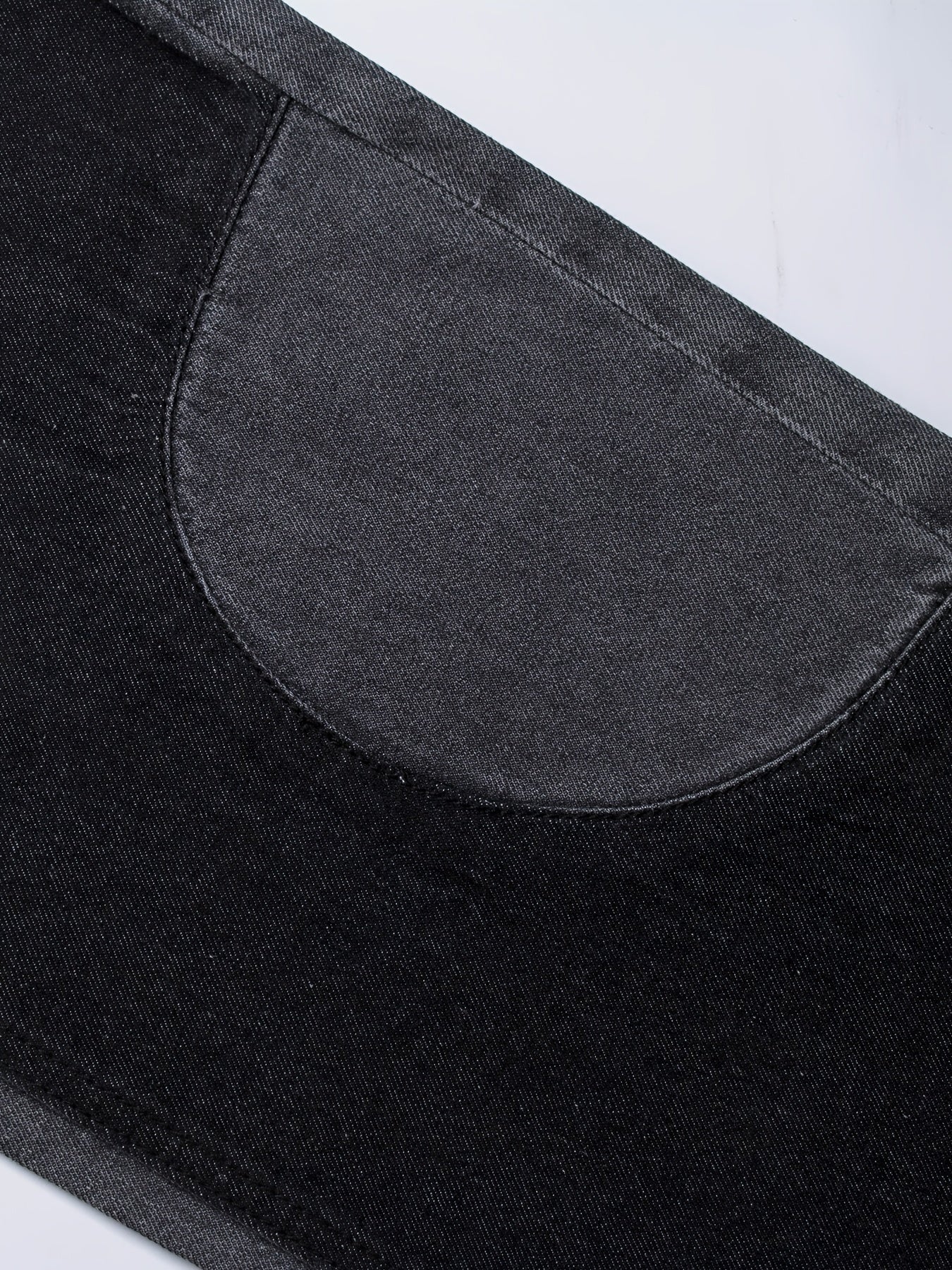 Men's Vintage Patchwork Baggy Denim Pants Streetwear Jeans