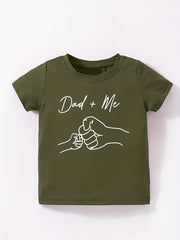 Toddler Baby Boys Short Sleeve Tee Top Dad Me T Shirt Father's Dress