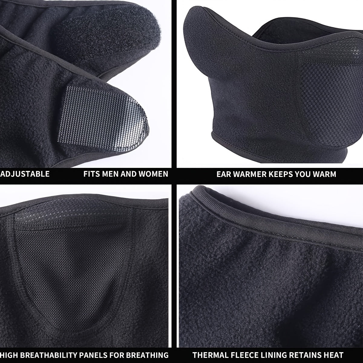 Balaclava Half Face Mask Windproof Face Cover Skiing Snowboarding Motorcycling
