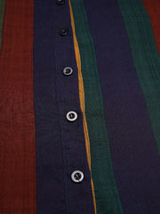 INCERUN Men's Striped Kaftan Robe Islamic Style Jubba Thobe