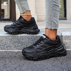 Thick Sole Shock Absorption Dad Shoes Lightweight Breathable Sneakers