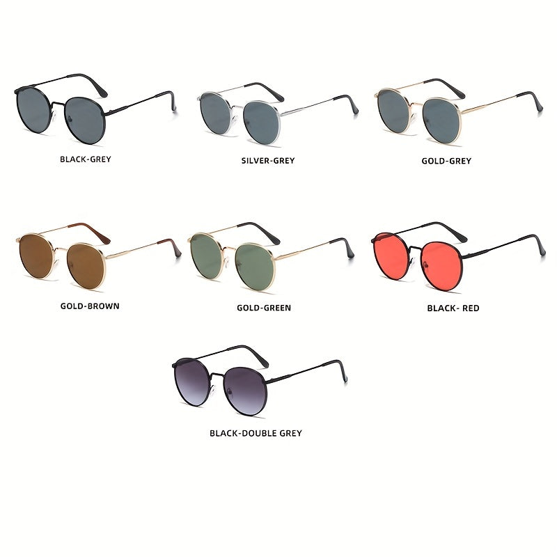 Vintage Mixed Round Metal Frame Sunglasses