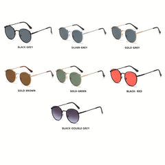Vintage Mixed Round Metal Frame Sunglasses