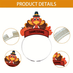 Thanksgiving Headband Cartoon Turkey Drumstick Hair Band Costume Accessories