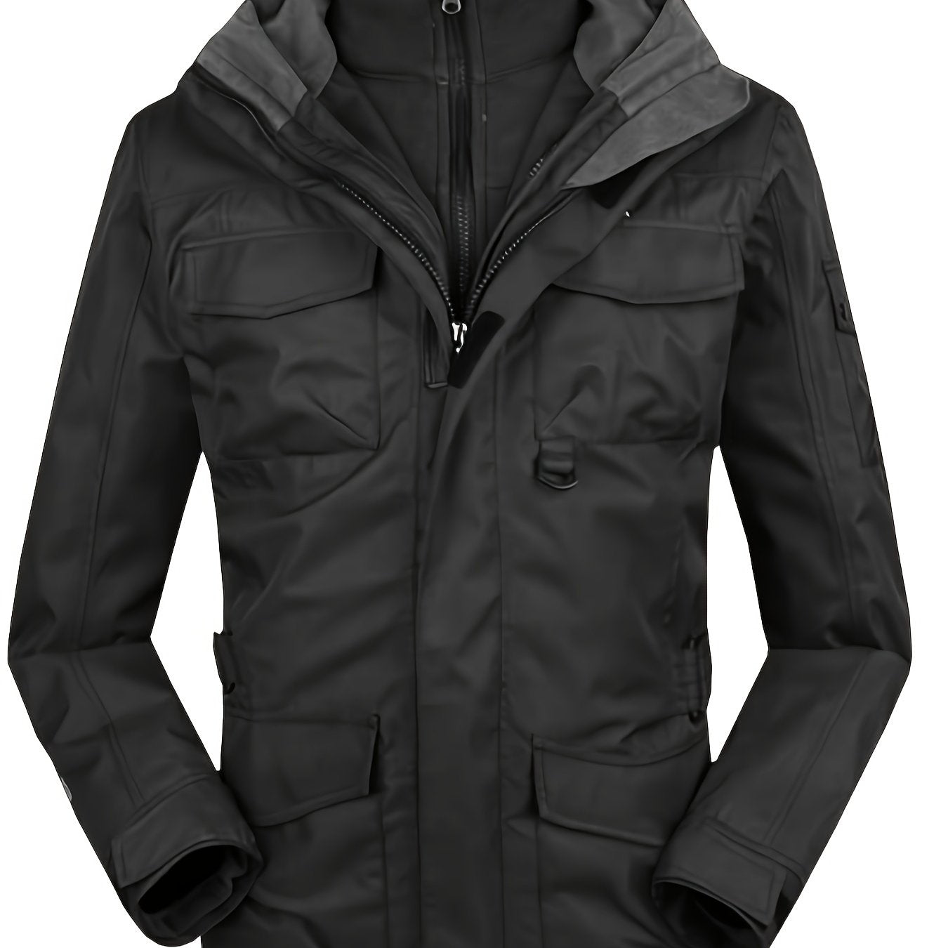 Men's 3 In 1 Outdoor Sports Zip Jacket Waterproof Hiking Jacket