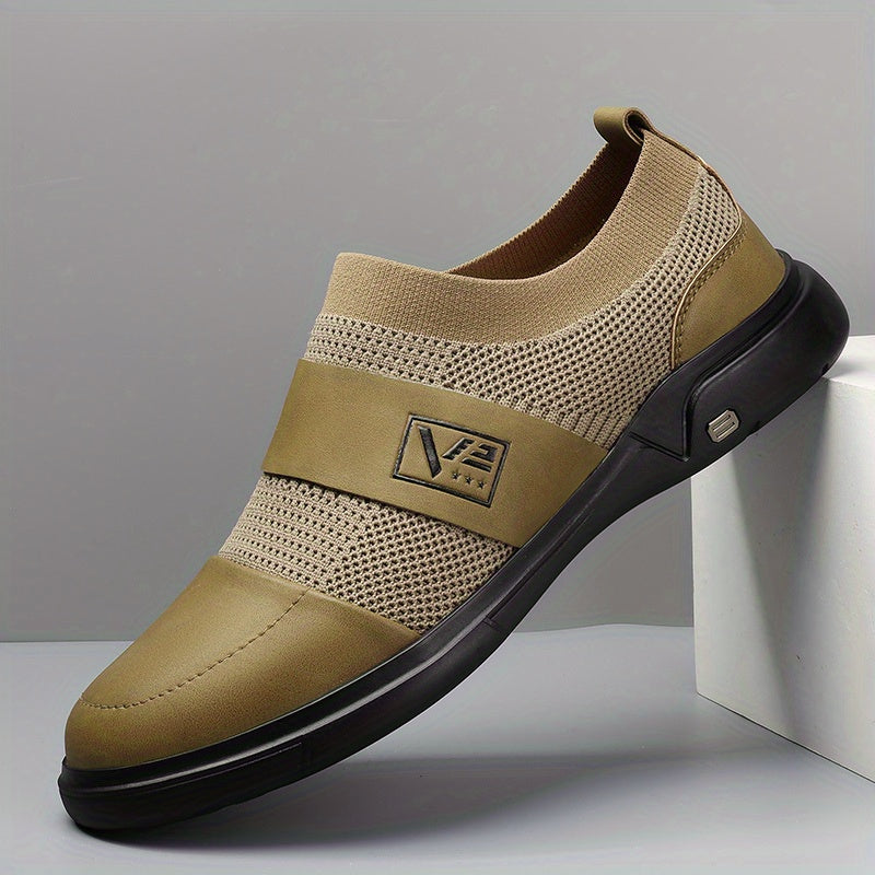 Men's Knitted Breathable Loafers Slip On Casual Shoes