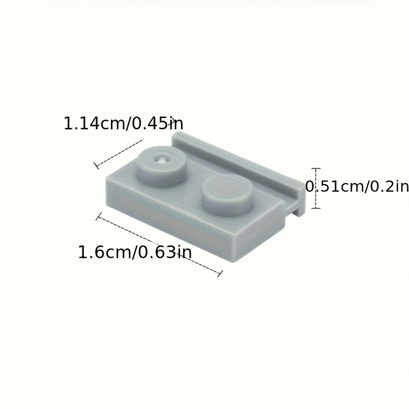 90pcs Thin Brick Particles Board 1x2 Grooves Railway Slide Building Blocks