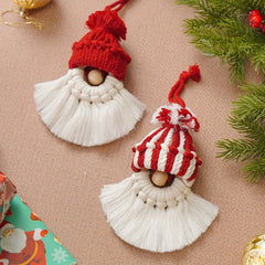 DIY Macrame Christmas Gnomes Santa Claus Kit - Christmas Tree Decor