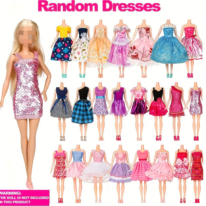 50pcs Doll Clothes & Accessories Wedding Dress Bikini Swimsuit Shoes Hangers