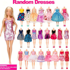 50pcs Doll Clothes & Accessories Wedding Dress Bikini Swimsuit Shoes Hangers