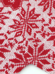 Colorblock Snowflake Print Christmas Sweater