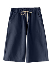 High Rise Wide Leg Drawstring Shorts Women's Plus