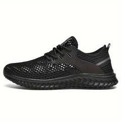 PLUS SIZE Men's Solid Breathable Sneakers Comfy Non Slip Shoes