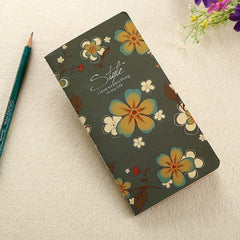 Vintage Flower Portable Notebook 8.99x16.99 cm