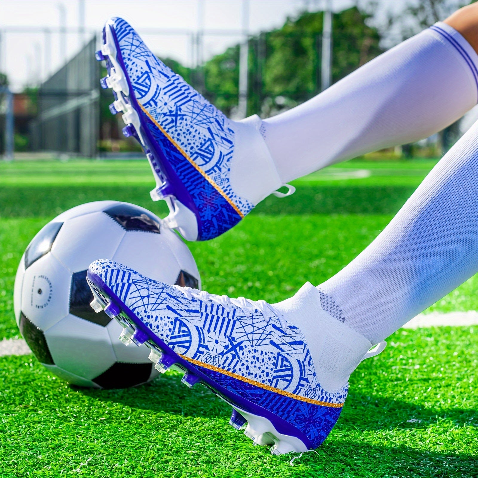 Boy's High Top Non Slip Football Cleat With Spikes