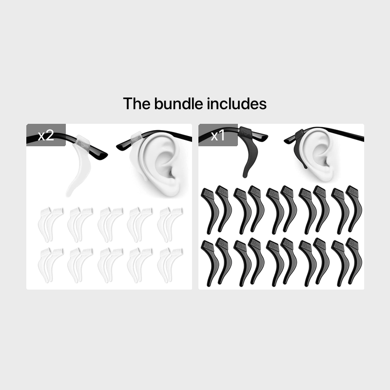 10 Pairs Non-slip Glasses Ear Clips