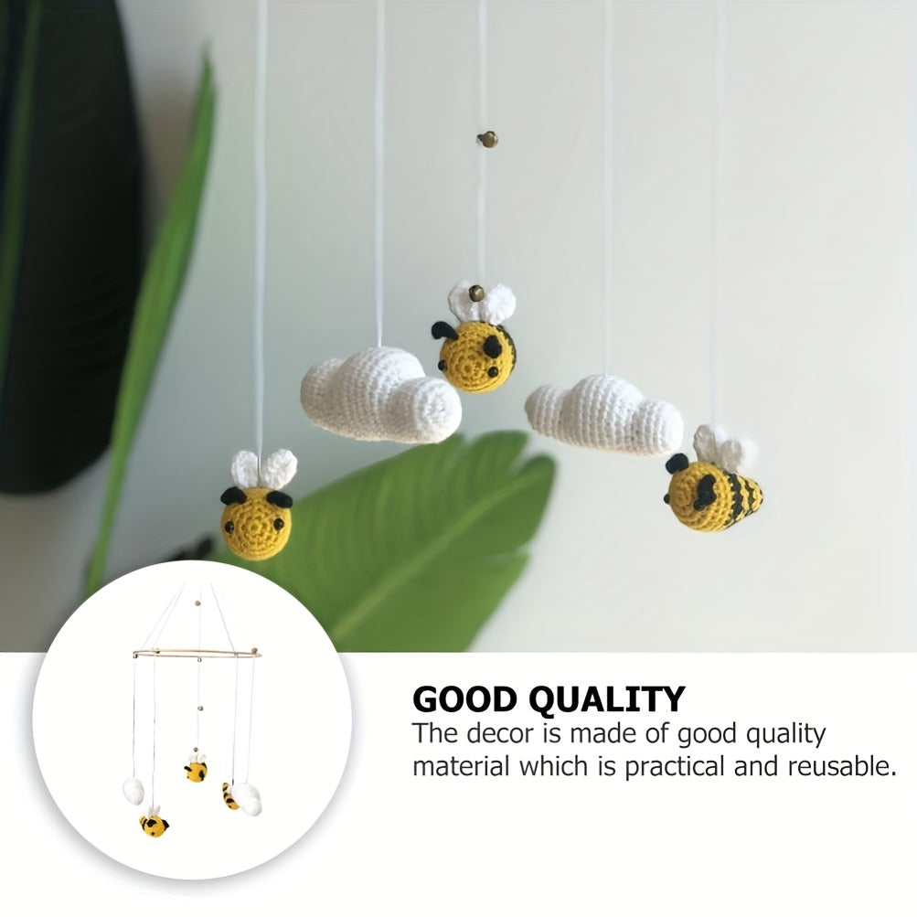 Hand Woven Crib Mobile with Cloud Bee Toys