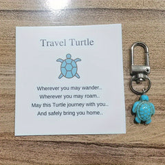 2pcs Travel Turtle Keyring Keychain Bag Charm Pendant Gift