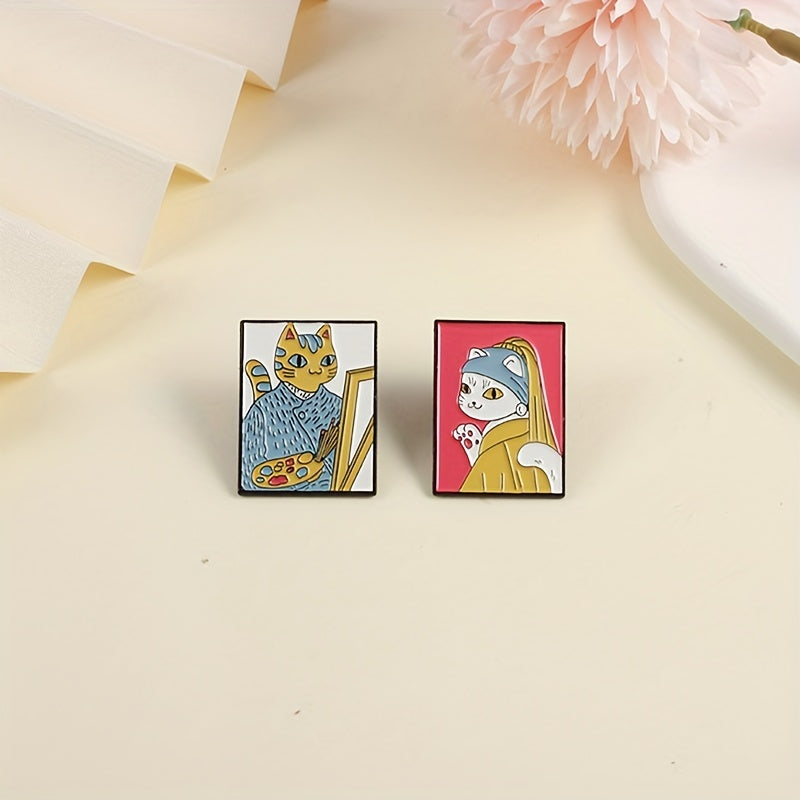 Cute Cartoon Cat Brooch for Kids - Fashionable Accessory